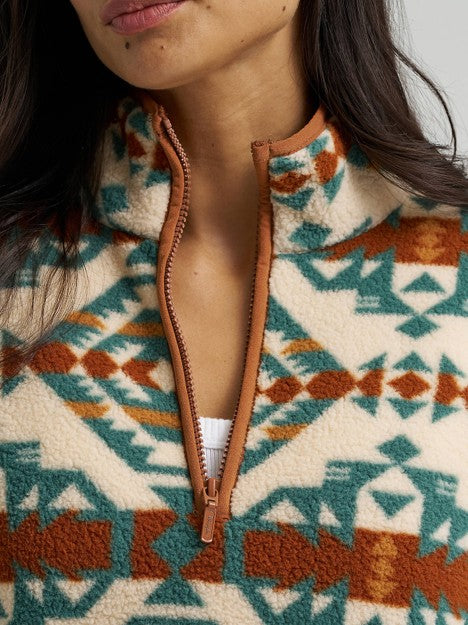 Wrangler Women's Pale Prairie High Plains Sherpa Pullover