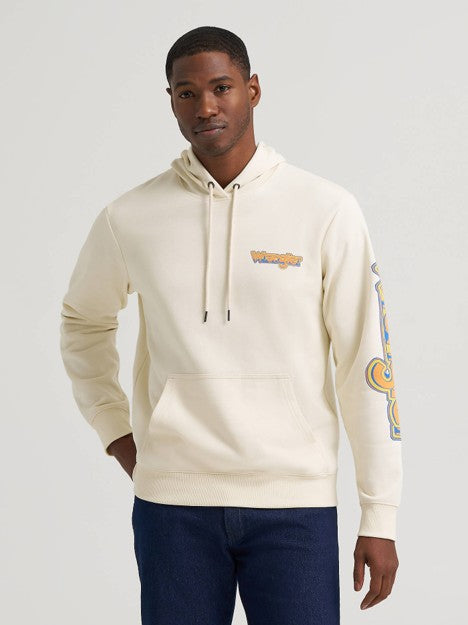 Wrangler Men's White Rodeo Action Hoodie