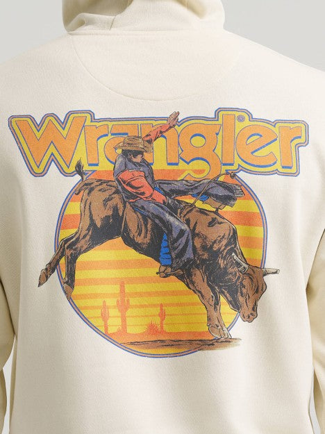 Wrangler Men's White Rodeo Action Hoodie
