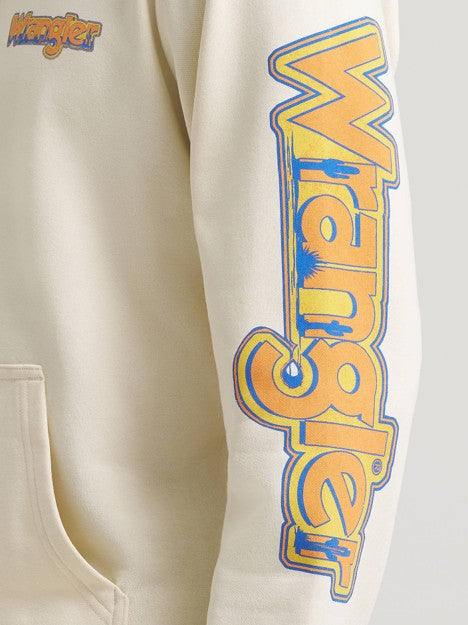 Wrangler Men's White Rodeo Action Hoodie