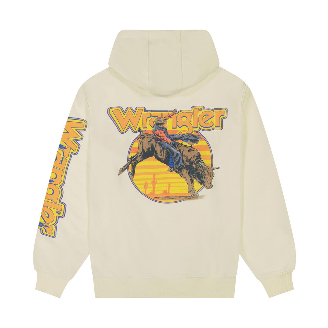 Wrangler Men's White Rodeo Action Hoodie