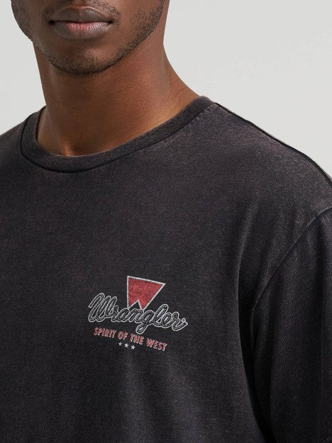 Wrangler Men's Black Beauty Ranch Archive Graphic Tee