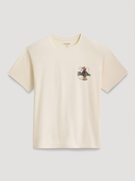Wrangler Men's White Roper Action Graphic Tee