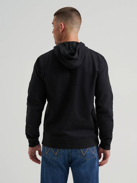 Wrangler Men's Black Legacy Script Graphic Pullover Hoodie