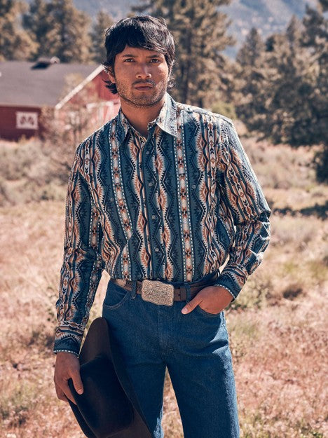 Wrangler Men's High Desert Checotah Western Snap Shirt
