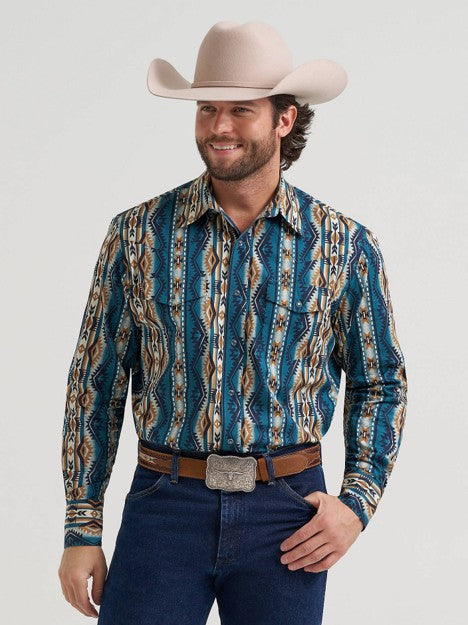 Wrangler Men's High Desert Checotah Western Snap Shirt