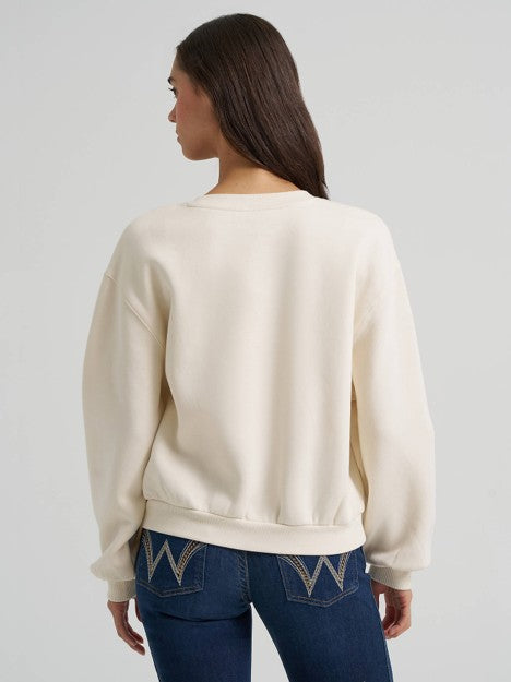 Wrangler Women's Cream Boot Graphic Pullover