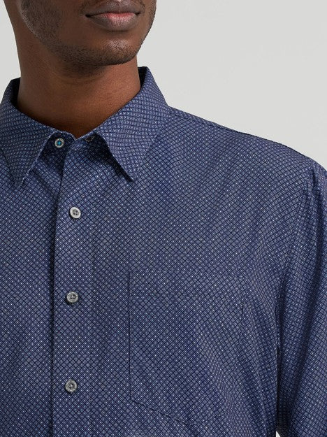 Wrangler Men's Navy Night Cody Johnson Performance Button Down Shirt