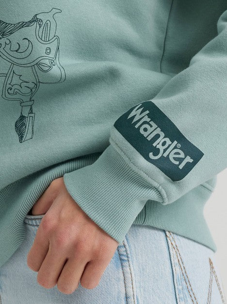 Wrangler Women's Blue Icon Crew Sweatshirt