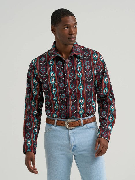 Wrangler Men's Crimson Range Checotah Western Snap Shirt