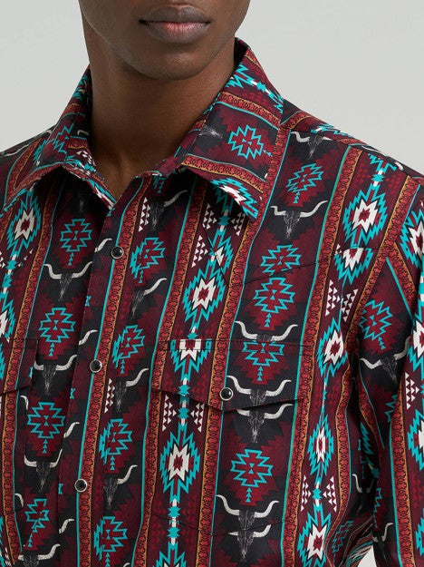 Wrangler Men's Crimson Range Checotah Western Snap Shirt
