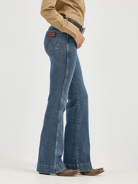 Wrangler Women's Shelby Retro Bailey High Rise Trouser Jean