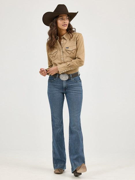 Wrangler Women's Shelby Retro Bailey High Rise Trouser Jean