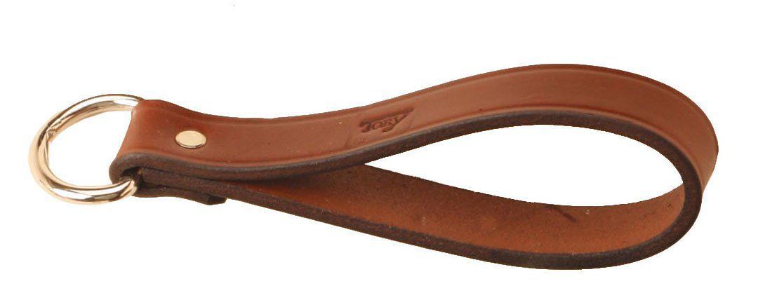 Tory Leather Girth Loop with Brass Dee