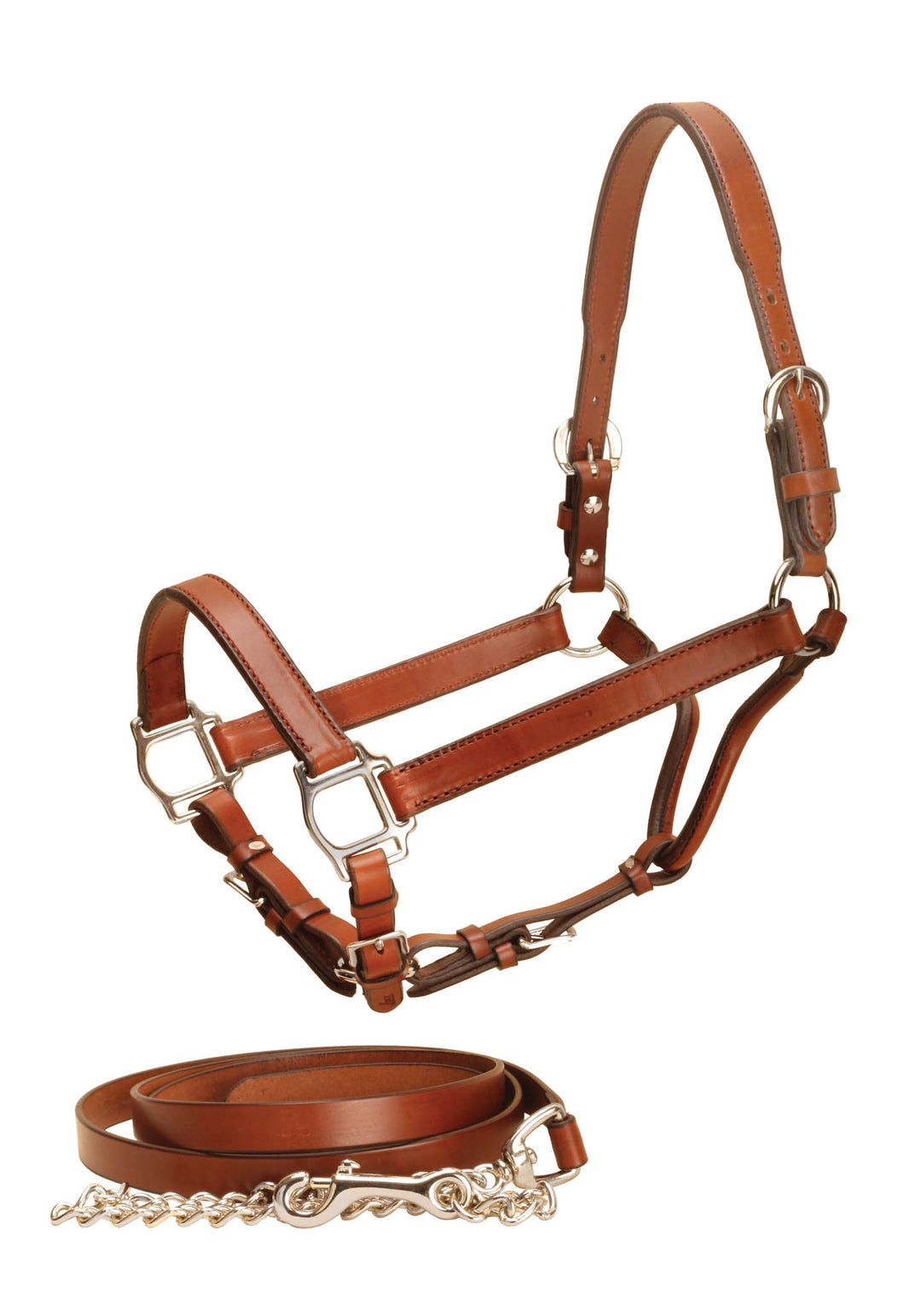 Tory Leather 1" Wide Bridle Leather Halter and Lead