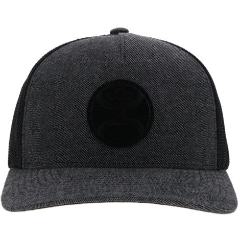 Hooey Grey and Black FlexFit Cayman Hat