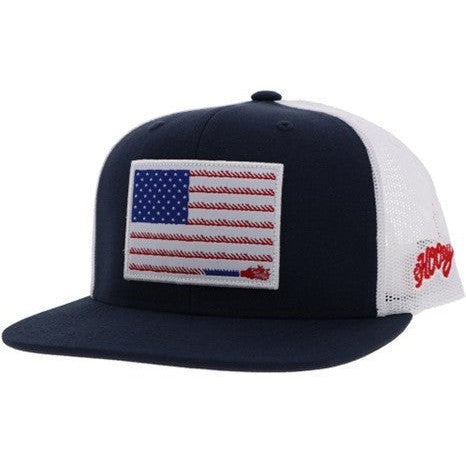 Hooey Navy and White Liberty Roper Hat