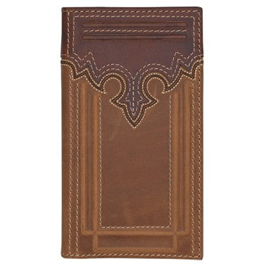 Tony Lama Rodeo Wallet with Yoke and Trapunto Accents