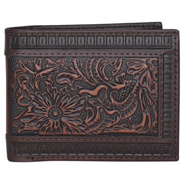 Justin Floral Tooled Bifold Wallet