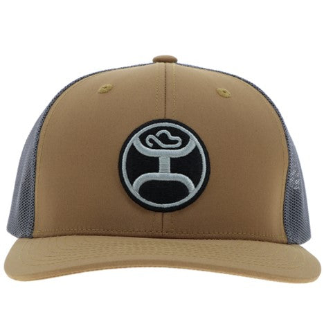 Hooey Tan and Grey Primo Circle Patch Hat