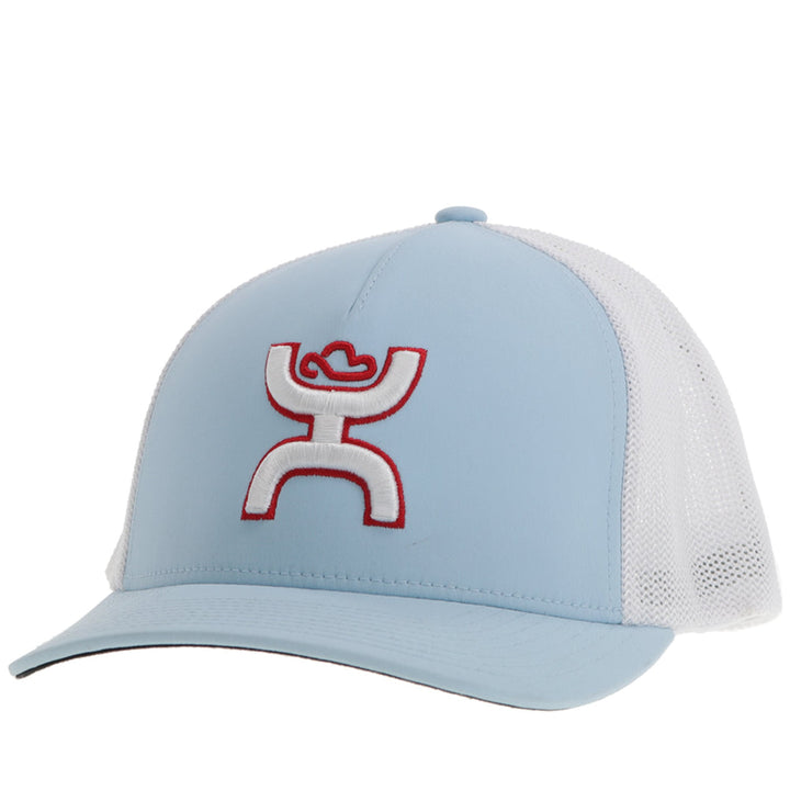 Hooey Light Blue and White Coach FlexFit Hat