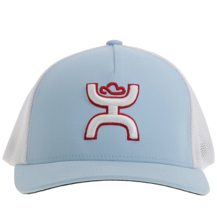 Hooey Light Blue and White Coach FlexFit Hat