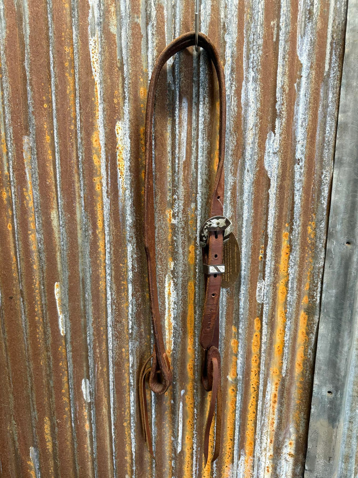 Cowperson Tack 3/4 Inch Slit Ear Headstall-Floral Buckle