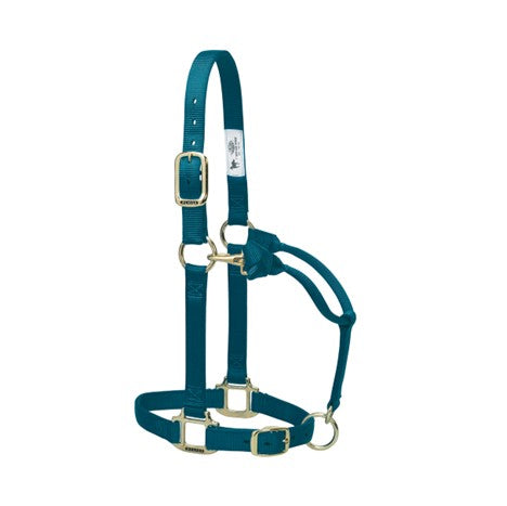 Weaver Leather Original Adjustable Nylon Halter for suckling horses, featuring a durable, adjustable design with metal hardware.
