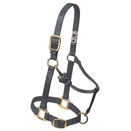 Weaver Leather Original Adjustable Chin and Throat Snap Halter, 1" Average Horse or Yearling Draft