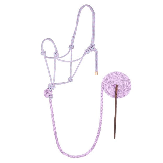 Weaver Leather diamond braid rope halter and lead in multiple colors, durable and stylish for horse training and handling.
