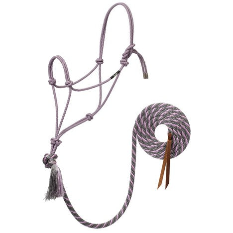 Weaver Leather Silvertip 95 Rope Halter with 10-foot lead in multiple colors, featuring durable design for horse training and haltering.