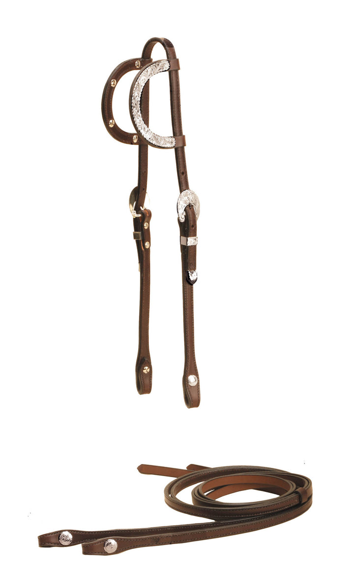 Tory Leather Oklahoma Double Ear Show Headstall