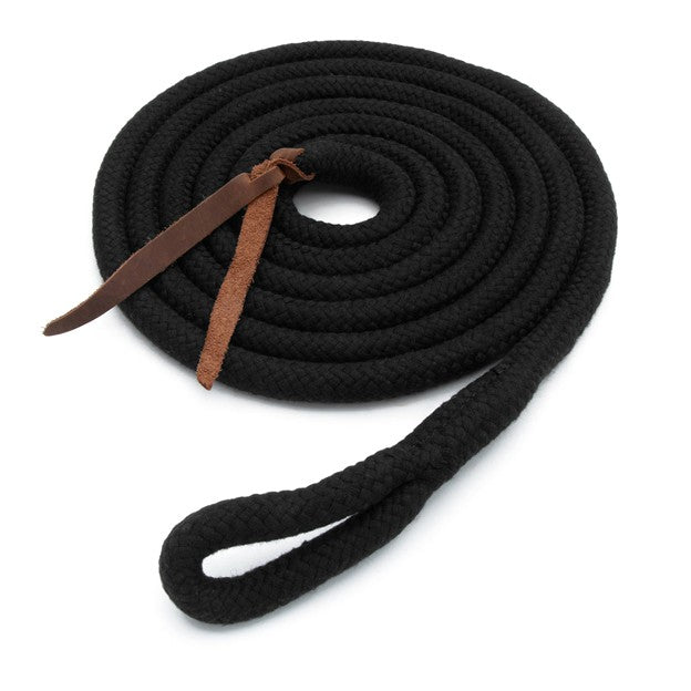 Weaver Leather Pima cotton lead, 5/8 inch by 10 feet, in multiple colors, with braided design and metal snap hook.