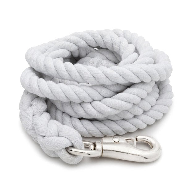 Weaver White Cotton Lead Rope with Nickel Plated Bull Snap