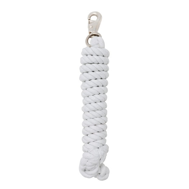 Weaver White Cotton Lead Rope with Nickel Plated Bull Snap