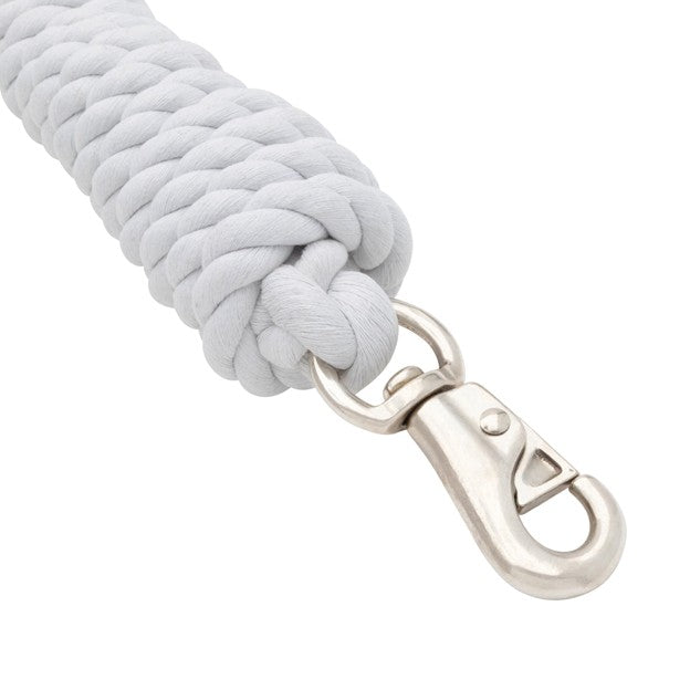Weaver White Cotton Lead Rope with Nickel Plated Bull Snap