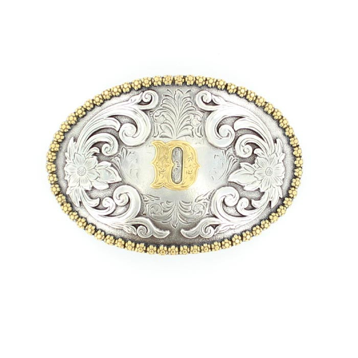 Nocona Oval Initial Buckle (Multiple Initial Options)