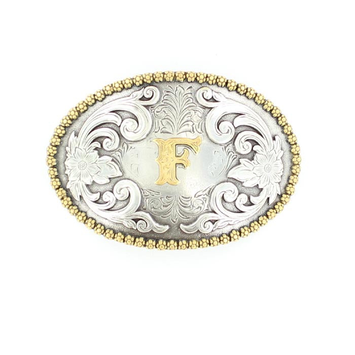Nocona Oval Initial Buckle (Multiple Initial Options)