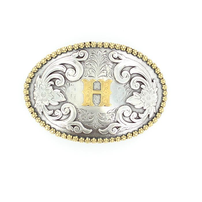 Nocona Oval Initial Buckle (Multiple Initial Options)