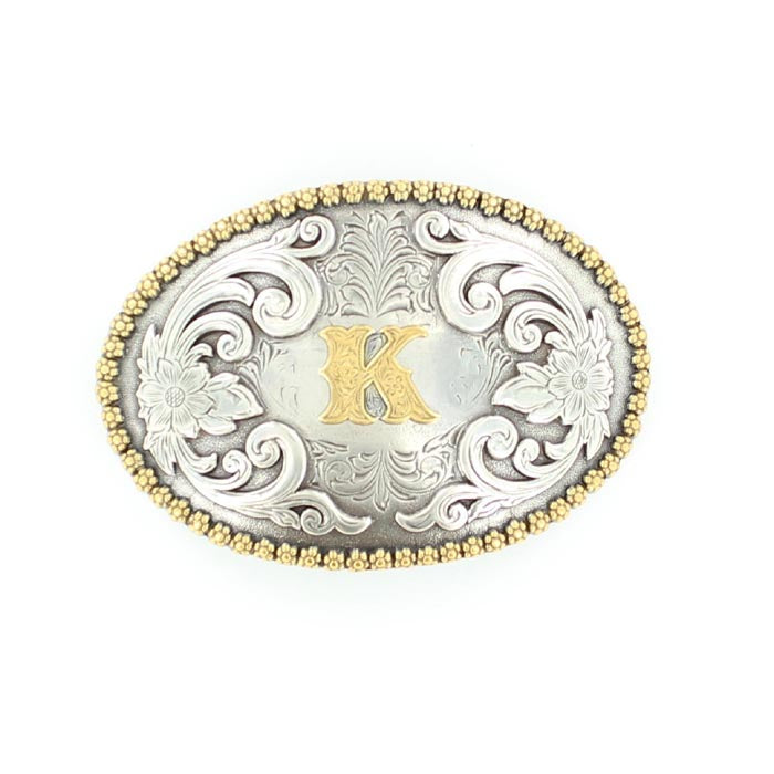 Nocona Oval Initial Buckle (Multiple Initial Options)