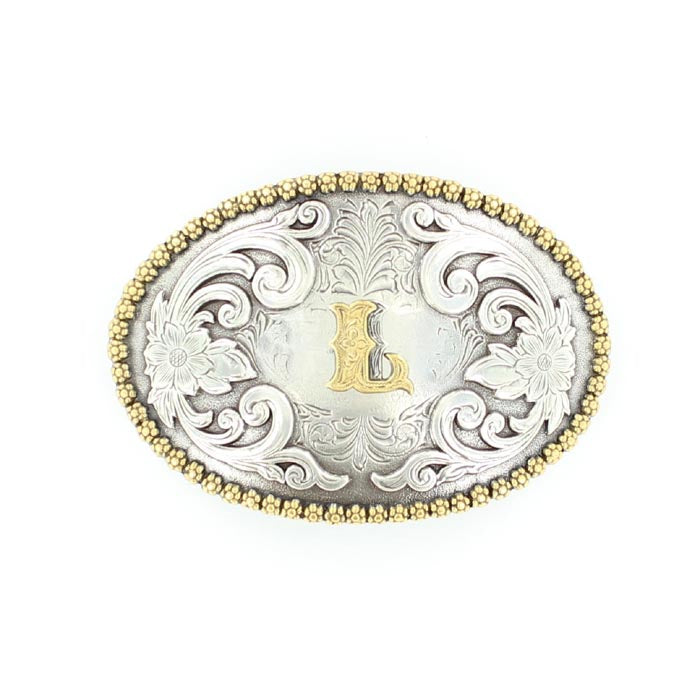 Nocona Oval Initial Buckle (Multiple Initial Options)