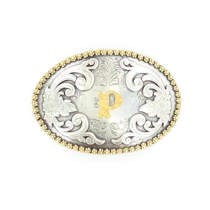 Nocona Oval Initial Buckle (Multiple Initial Options)