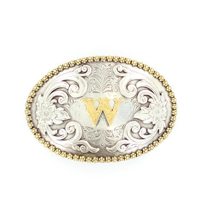 Nocona Oval Initial Buckle (Multiple Initial Options)