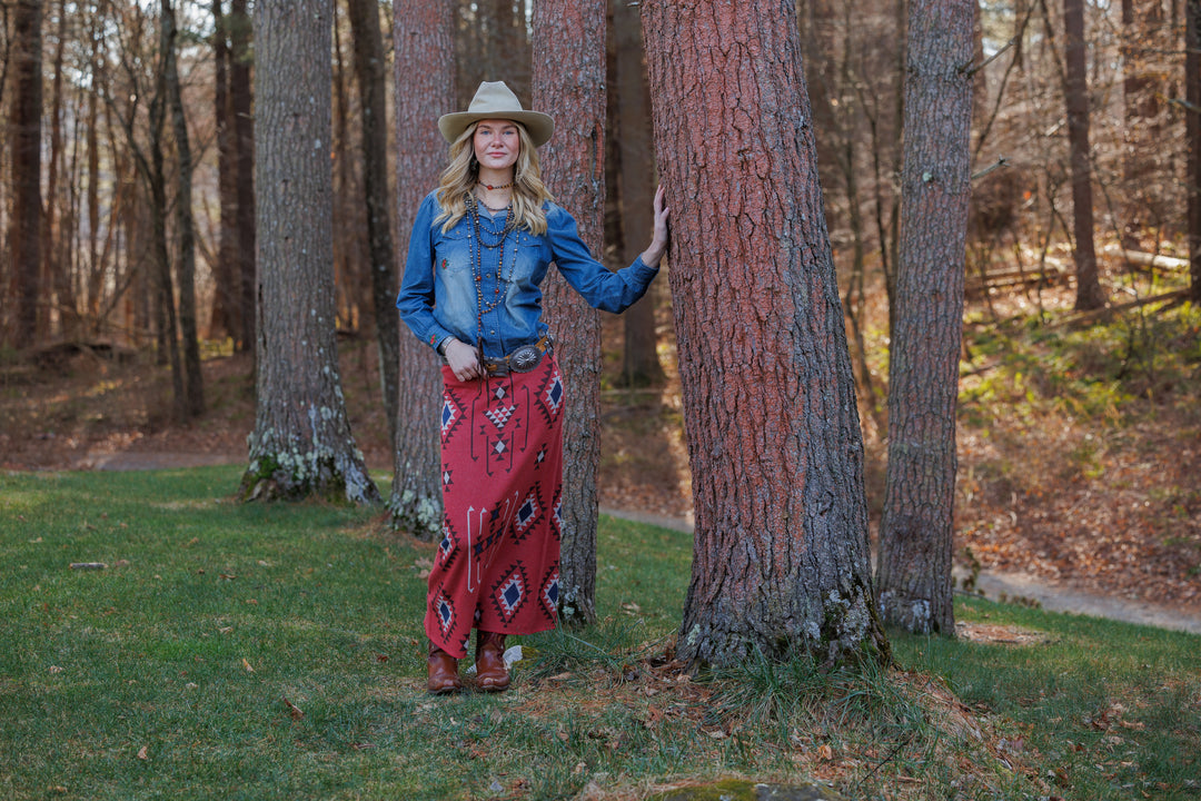 Tasha Polizzi Rouge Red Regina Skirt