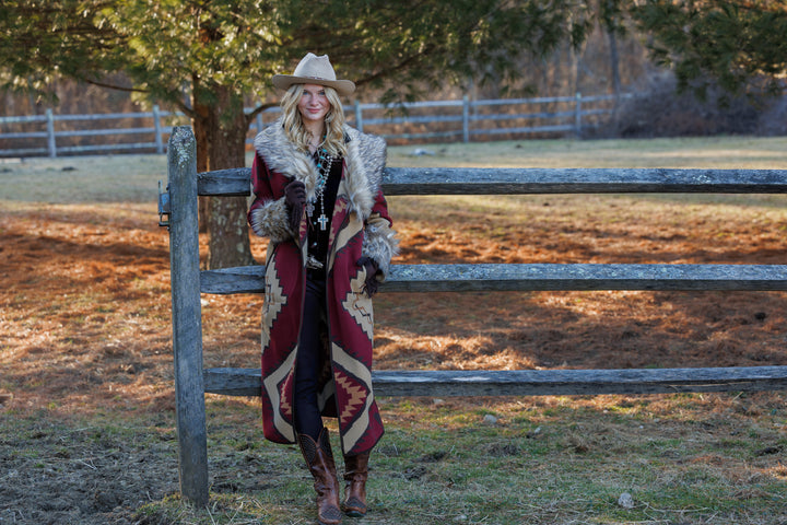 Tasha Polizzi Burgundy Mollie Coat