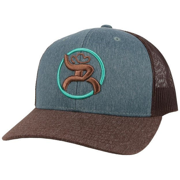 Hooey Blue and Brown Strap Hat