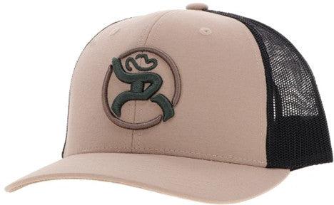 Hooey Tan and Black Strap Roughy Hat