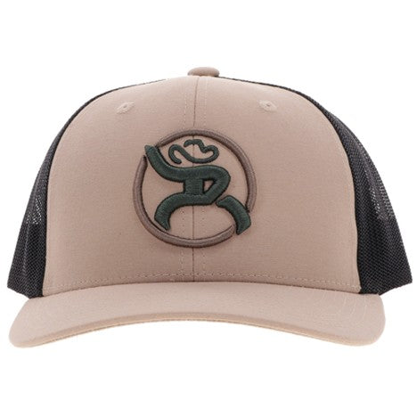 Hooey Tan and Black Strap Roughy Hat