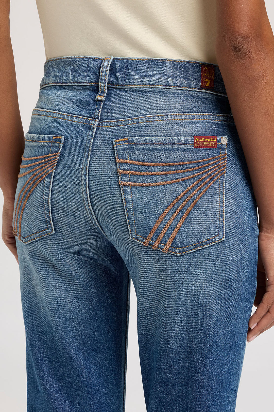 7 For All Mankind Women's Blue Core Dojo Jean