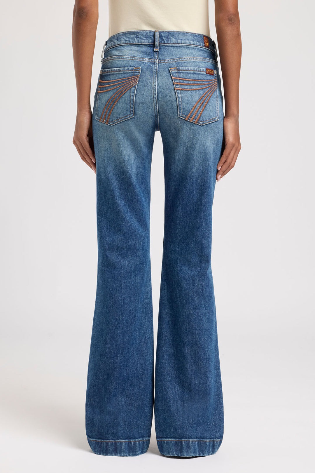 7 For All Mankind Women's Blue Core Dojo Jean